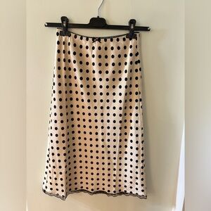 Mahina Polka Dot low rise/high waisted midi Skirt